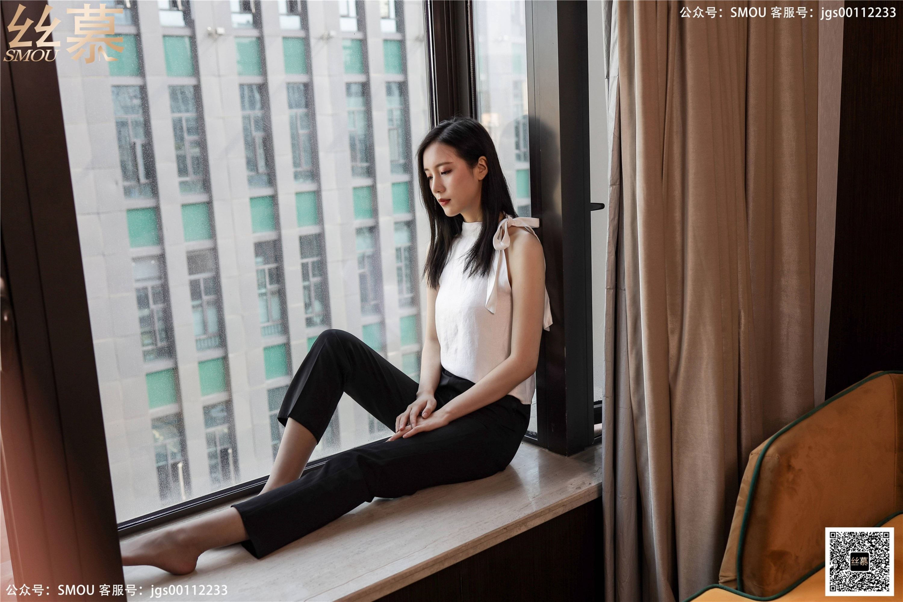 丝慕写真 SM425 天天一元 模特：紫宁《高腰OL西裤袜》